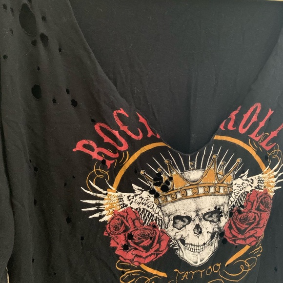 ROSE SKULL TEE - Picture 4 of 6